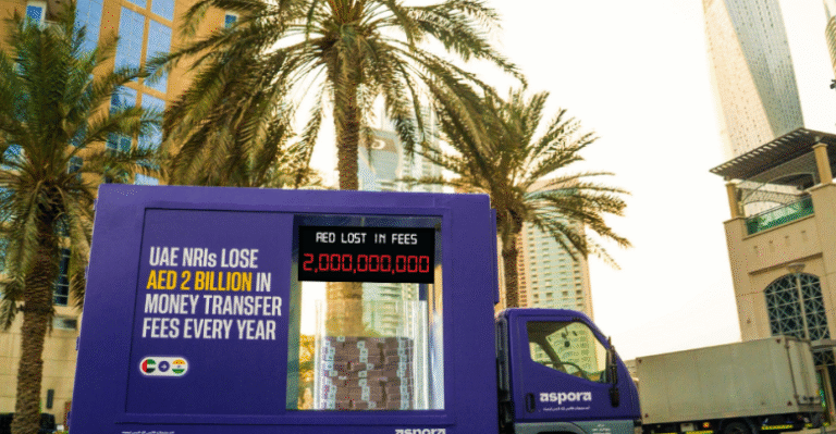 Aspora Takes Over Dubai with ‘Cashpora’ Trucks to Expose Hidden Fees