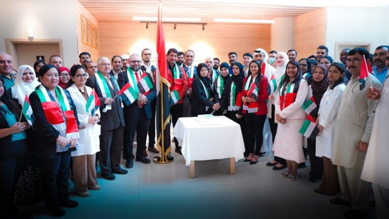 المشفى الدولي الحديث يحتفل بيوم العلم الإماراتي بروح الفخر والوحدة والتنوع