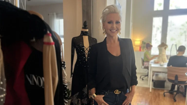 47-year-old designer creates ,000 Olympic skating dresses