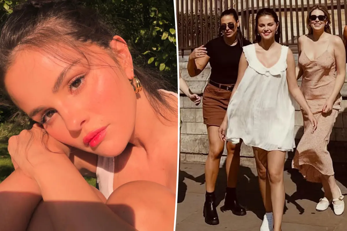Selena Gomez’s 0 white sneakers pair perfectly with summer dresses